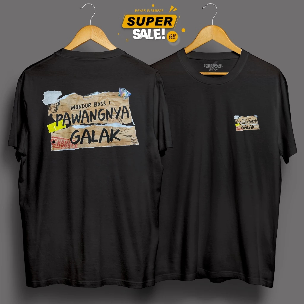 Kaos MUNDUR BOS PAWANGNYA GALAK - Kaos Kata Kata