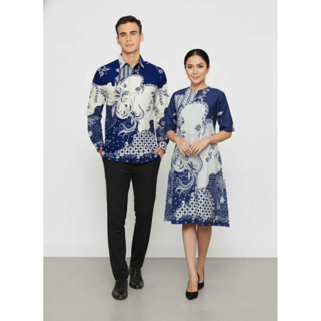 cauple bledak biru batik imlek batik natal batik biru