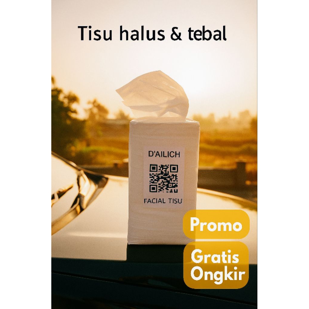 Tisu Wajah promo Halus 2400 Helai  Tebal Berat 1 kg  Murah grosir Berat 1000 gram