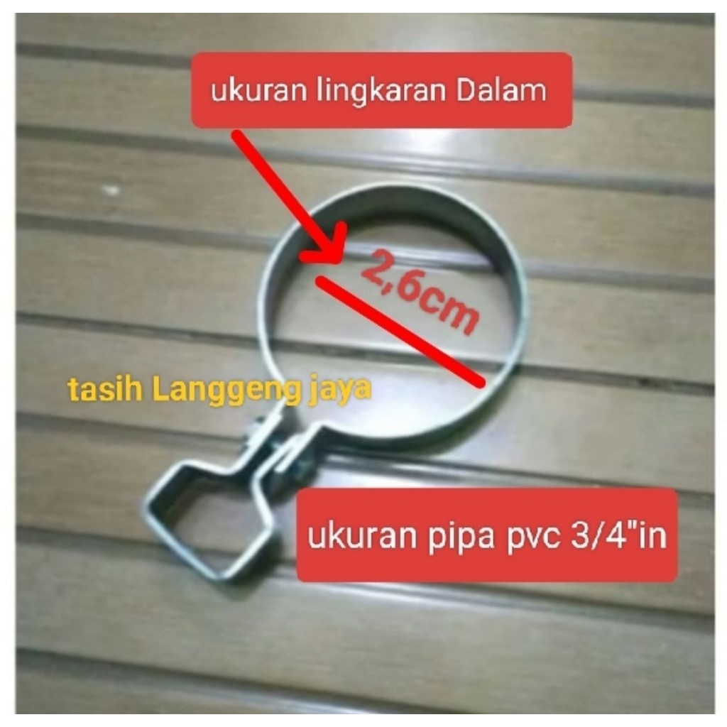 Klem gantung pipa 3/4"inch besi tabal