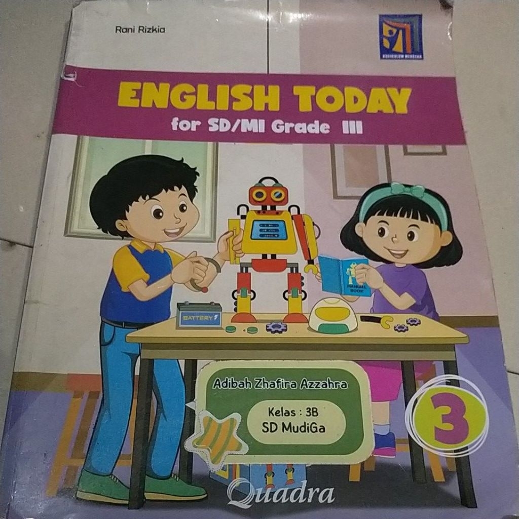 ENGLISH TODAY SD KELAS 3 KURIKULUM MERDEKA QUADRA