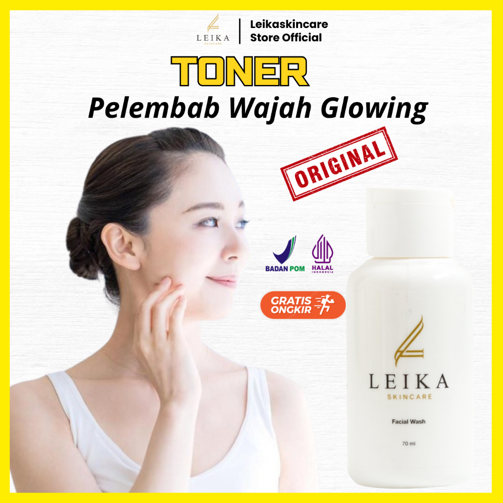 Toner Leika Skincare Bpom Melembabkan Kulit Wajah Kering Pembersih kotoran di wajah Pencerah whiteni