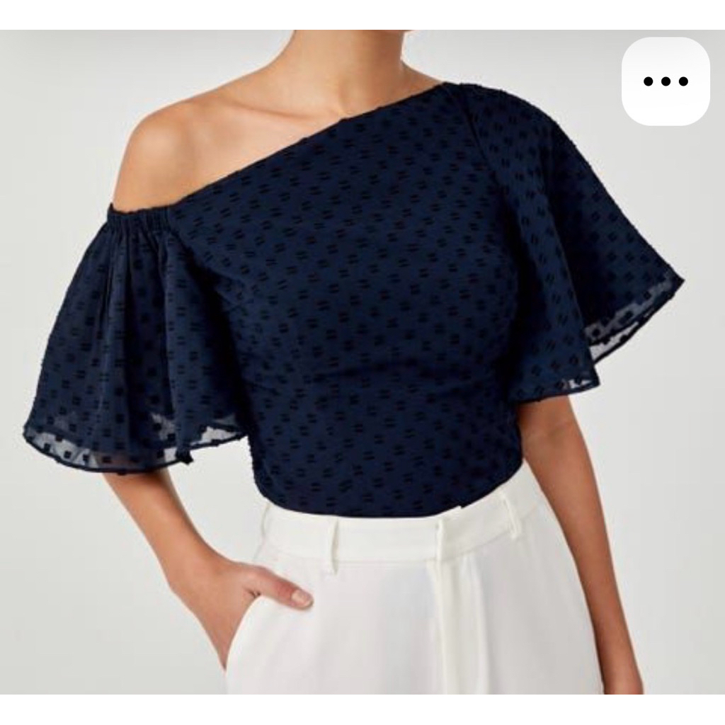 Preloved Love Bonito Blue Ruffled Top