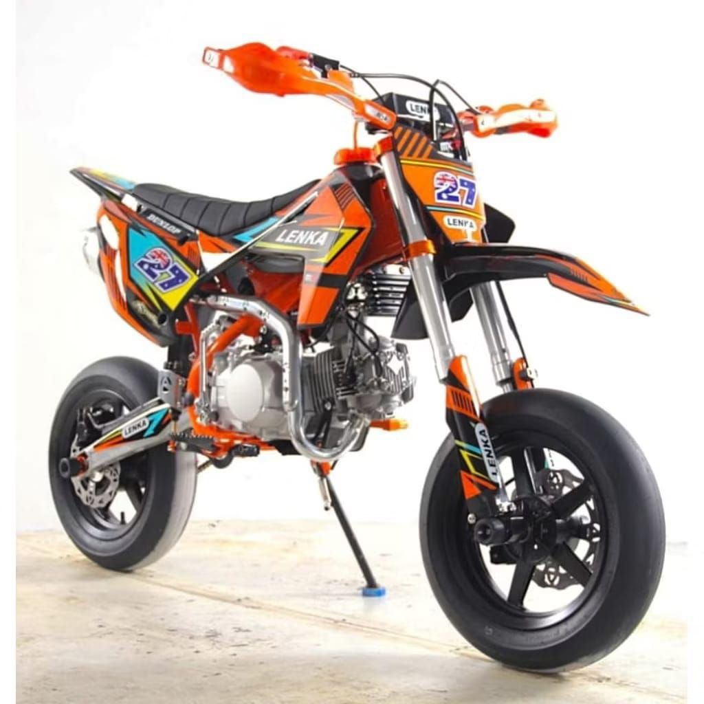 MOTOR MEDIUM TRAIL SUPERMOTO SM 27 NEW LENKA  150 CC  MESIN 4 TAK - MAINAN MOTOR CROSS