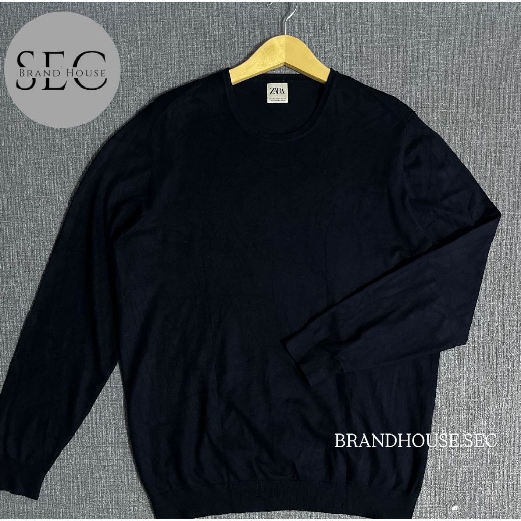 zara knit second crewneck sweater cn