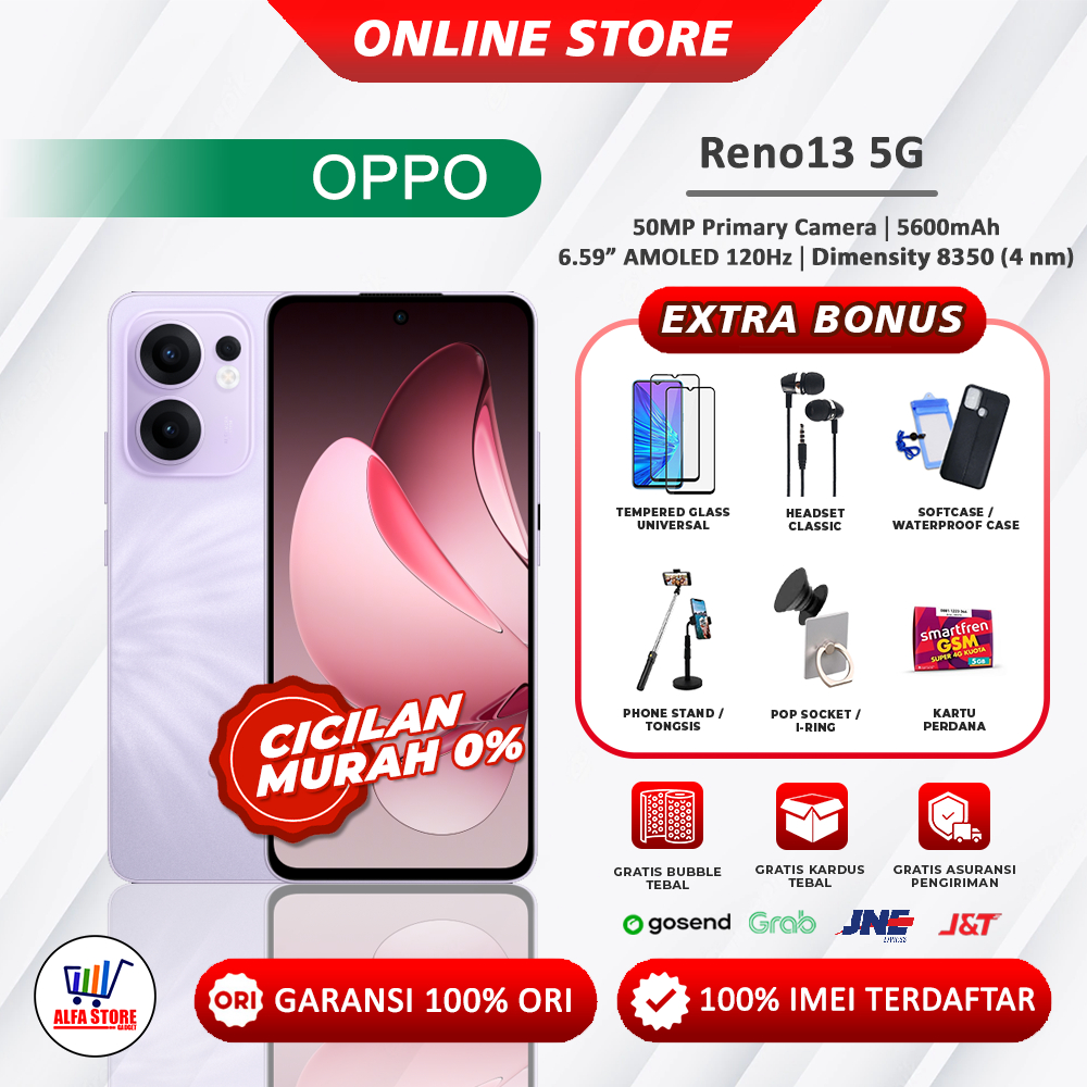 Oppo Reno 13 5G RAM 12/256GB RAM 12/512GB Garansi Resmi