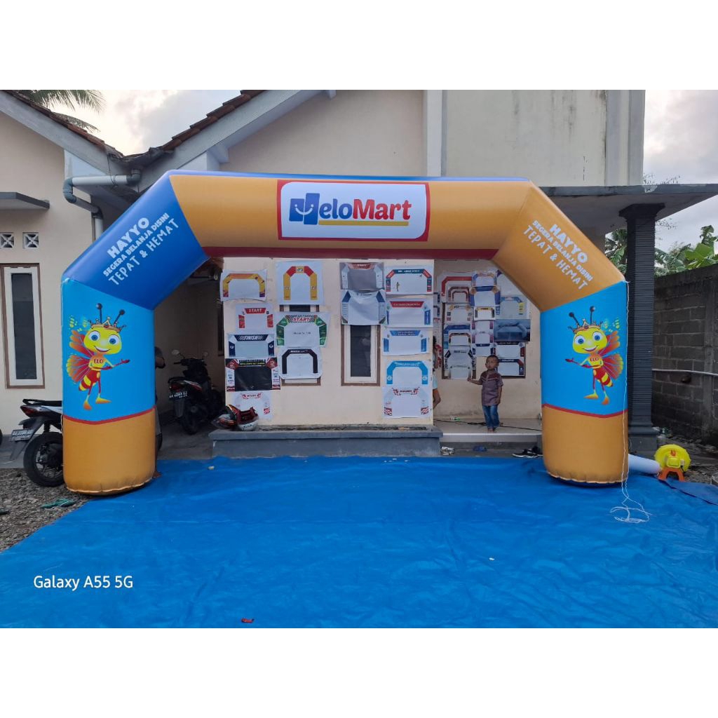 Balon Gate Gapura | Start Finish Gate Custom ukuran 4x6 Meter