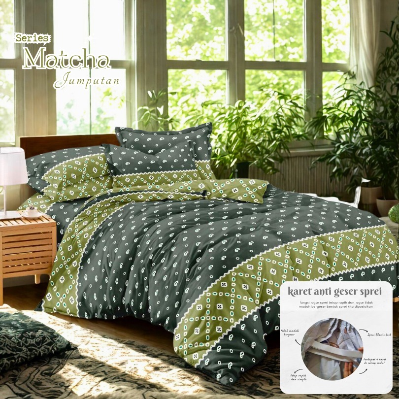 Sprei Batik Jumputan 180x200 Adem Anti Geser Khas Solo Jogja