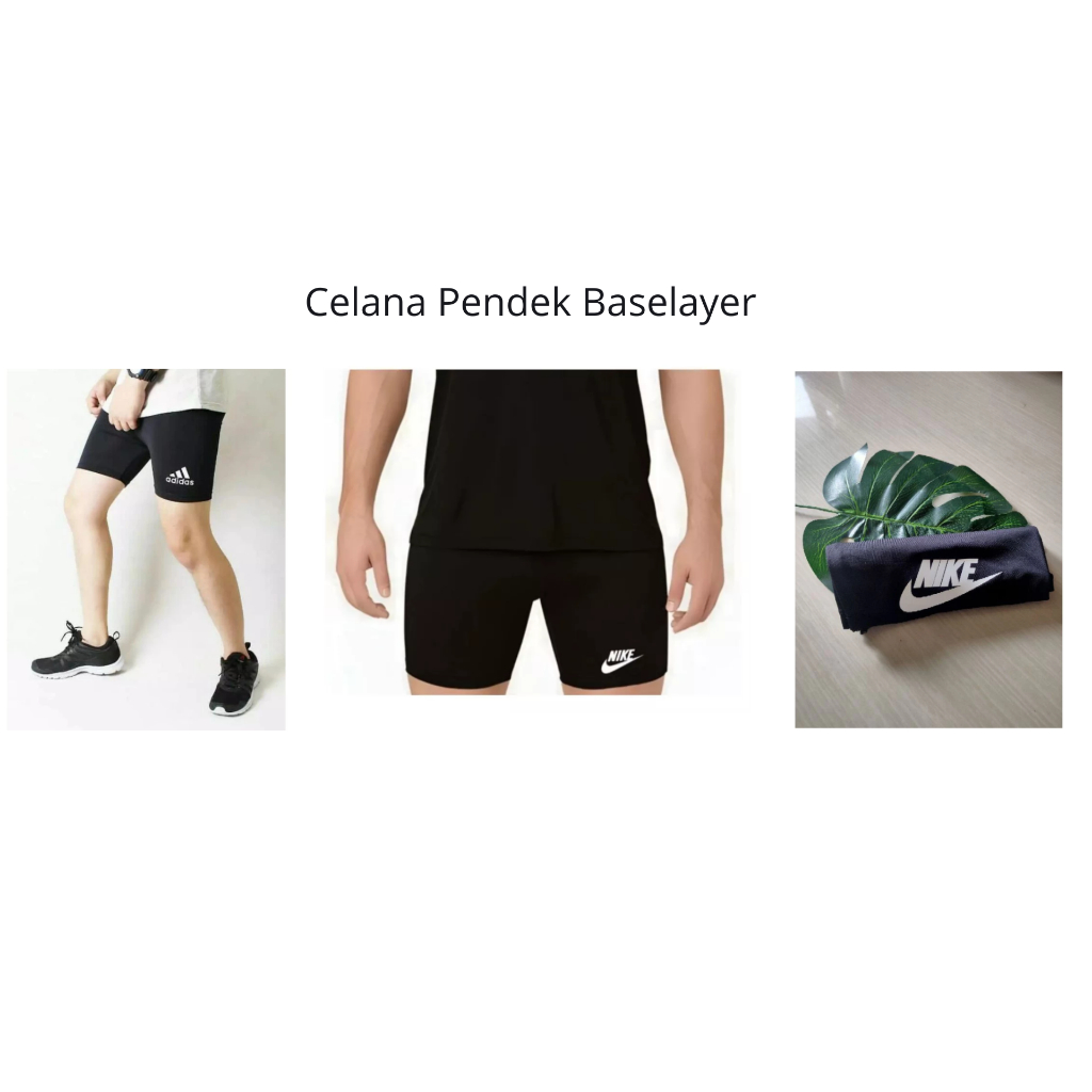 Celana Pendek Baselayer Legging Pendek Pria Wanita Baselayer
