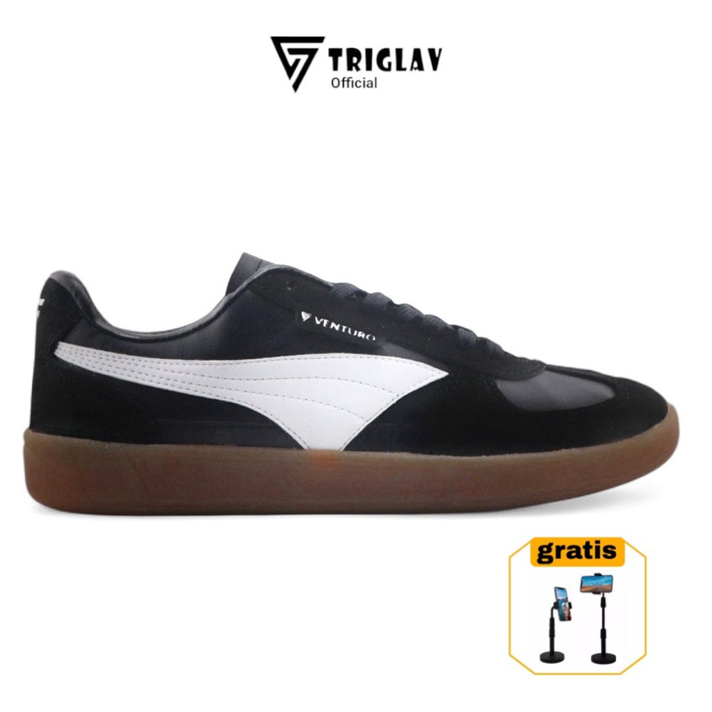 Triglav Venturo - Sepatu Sneakers Casual Pria Black Gum