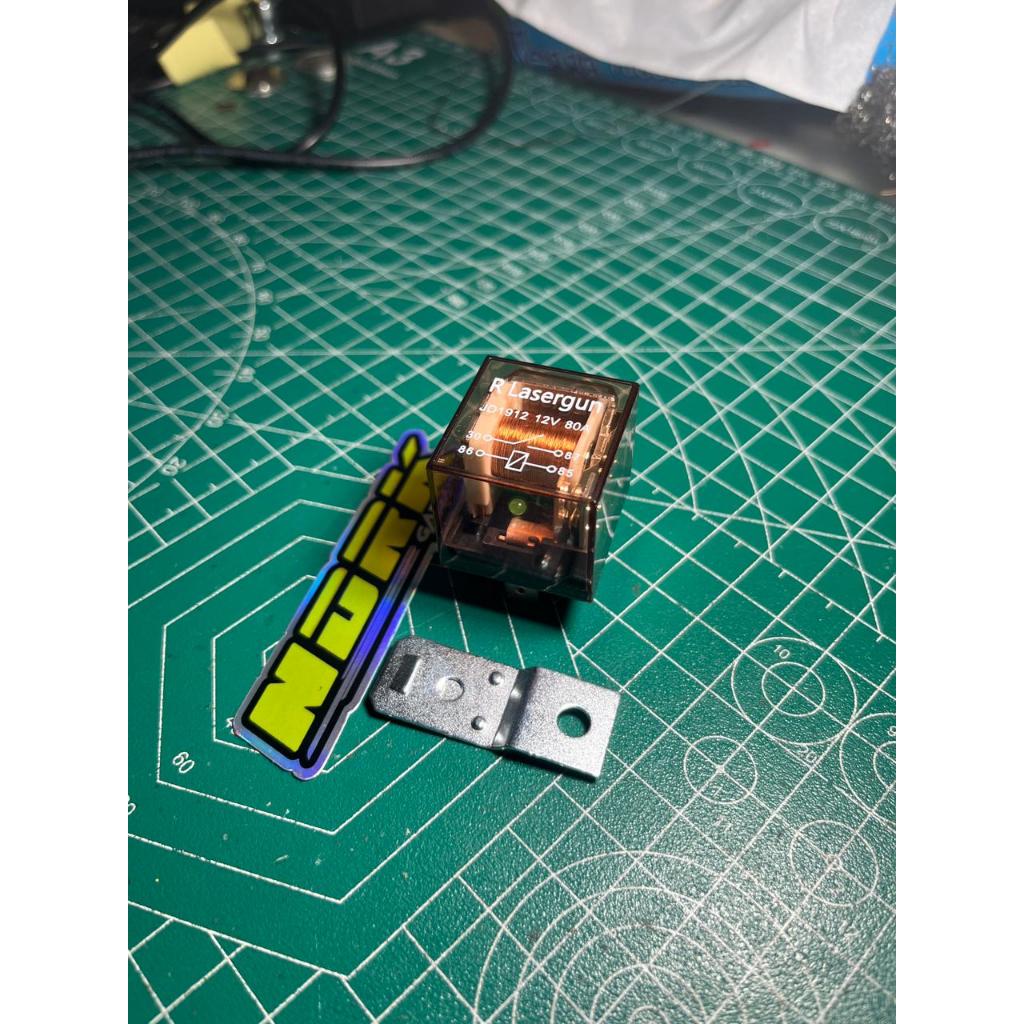 Relay TRANSPARAN Kaki 4 12Volt 80 Ampere