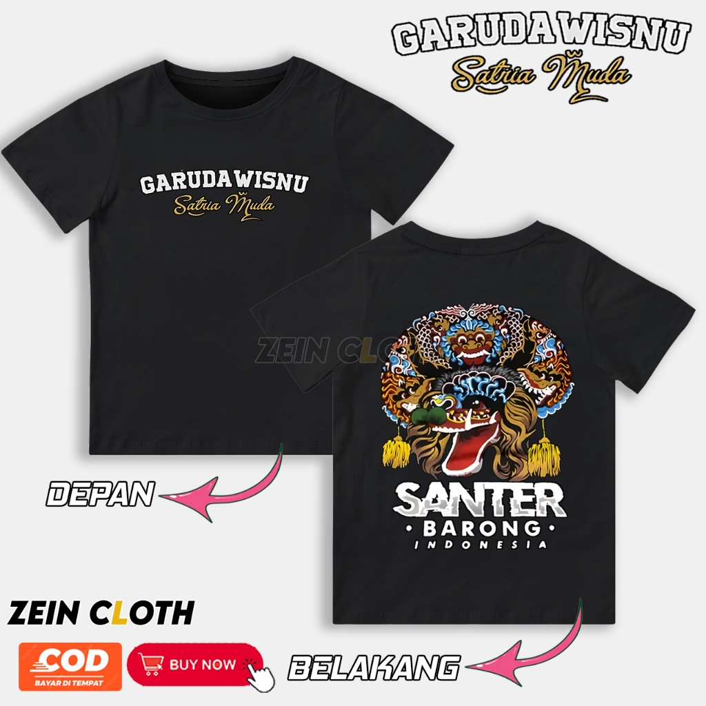 Kaos Anak Garuda Wisnu Satria Muda / Kaos Santer Barong Indonesia