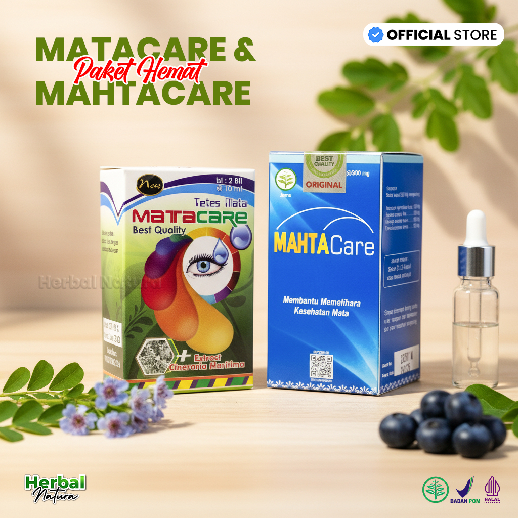 Paket Hemat Matacare Tetes Mata & Mahtacare Kapsul Best Quality Kesehatan 100% Original