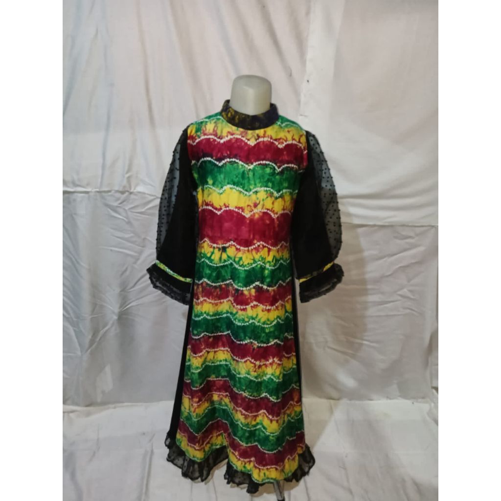 SALE Baju Sasirangan Anak Motif Rainbow Untuk Usia 11-12 thn.