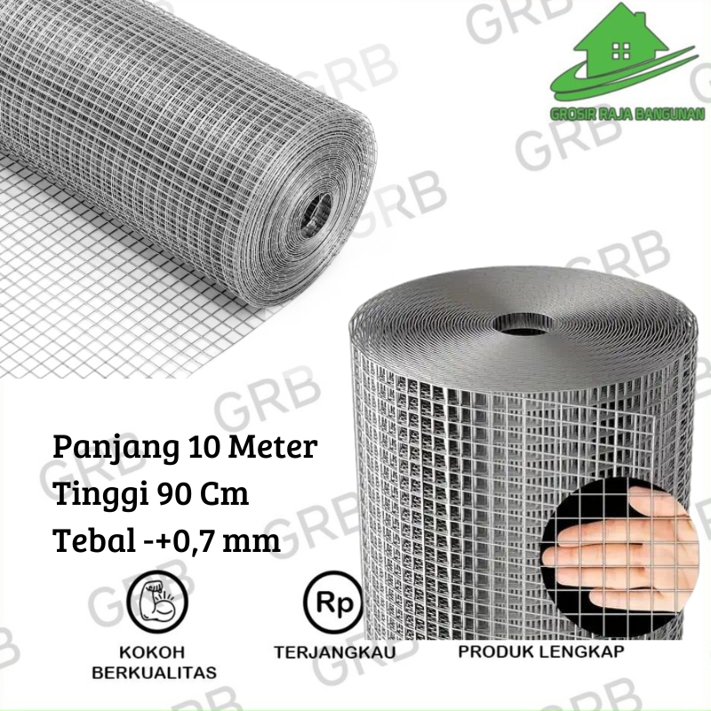 RAJA KAWAT LOKET GALVANIS KAWAT KANDANG KAWAT RAM WIREMESH KAWAT AYAKAN KANDANG BURUNG BWG (PUTIH)