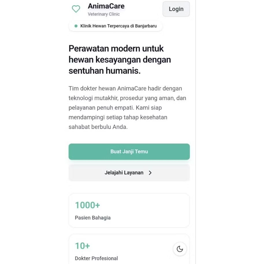 Aplikasi Website Sistem Rekam Medis Klinik Hewan