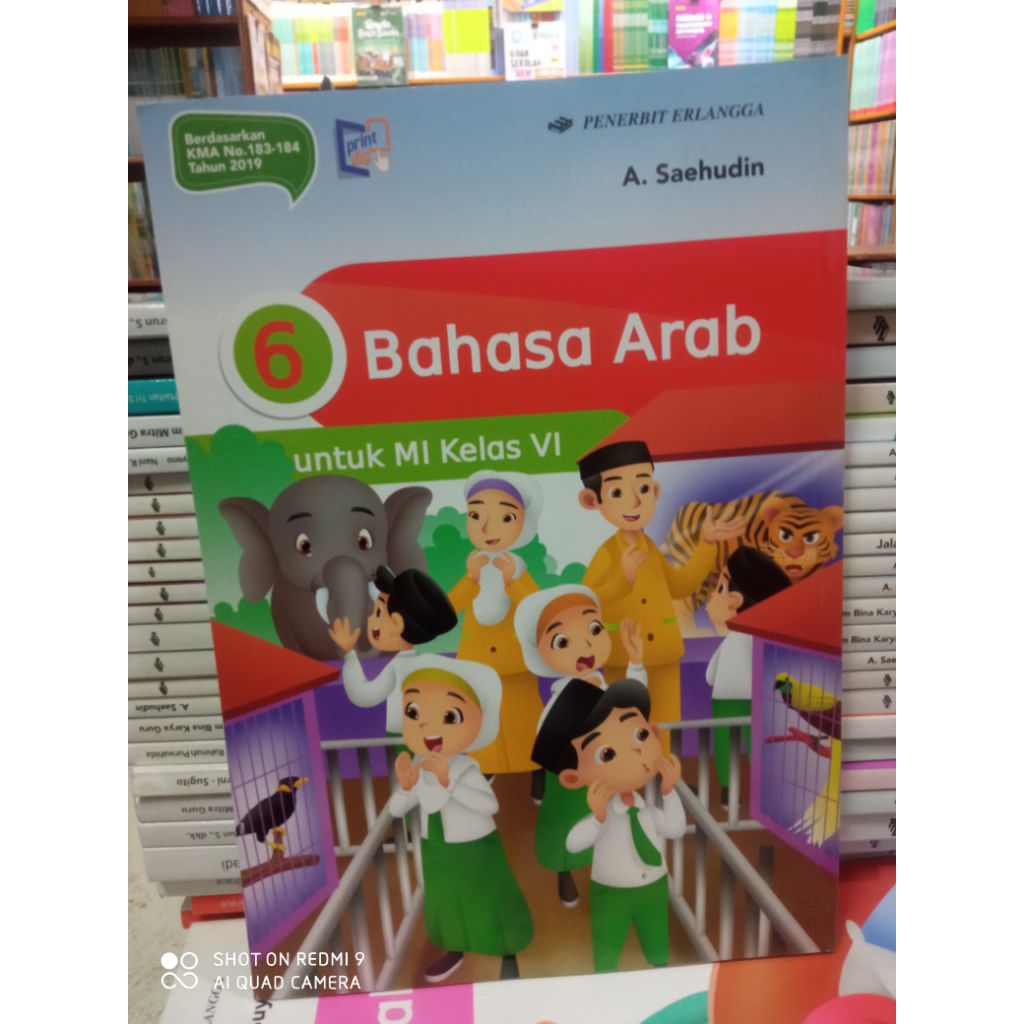 Buku bahasa arab untuk MI kelas 6 erlangga original
