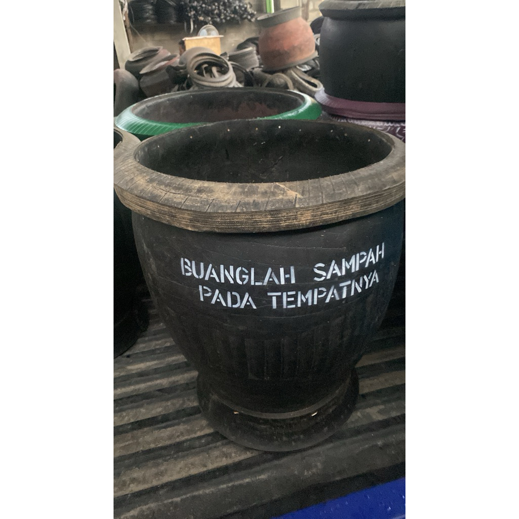 (BISA COD) Bak Sampah Karet Ban Tempat Sampah Karet Ban Tong Sampah Karet Ban Berkualitas
