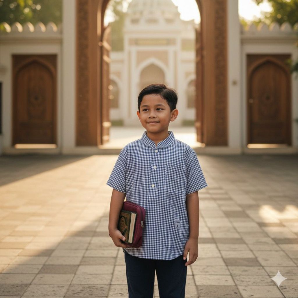 Kurta Anak Laki-laki 2-10 Tahun Kurta Anak Linen dan Katun Jepang