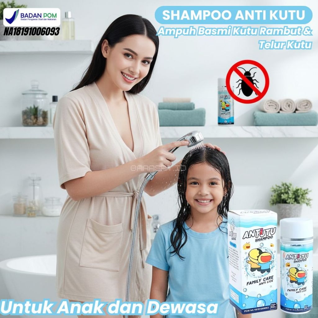 Sampo kutu cepat Antutu Menghilangkan Telur kutu Rambut Efektif Membasmi Kutu hingga Tuntas BPOM Unt