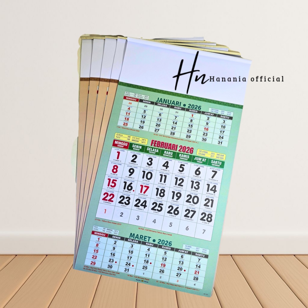 KALENDER KERJA SEMI LUXX FULL COLOR AO727 KALENDER TAHUN 2026