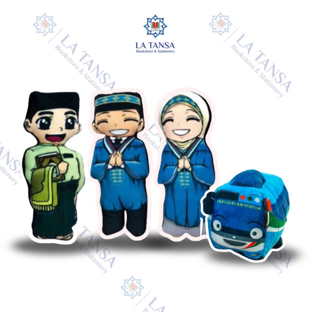 LA TANSA Promo Boneka Besar Santriwan Wisudawan Wisudawati & Bus Gontor Karakter Lucu untuk Hadiah