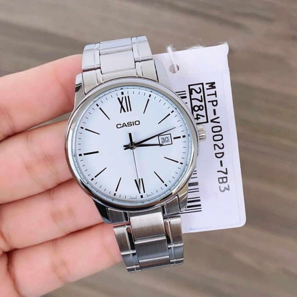jam tangan casio mtp-v002 rantai original
