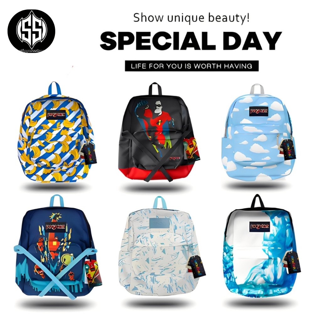 PROMO 100% ORI Tas Jasnport All Motif Import Backpack Superbreak - Tas Ransel Jansport Backpack Mult