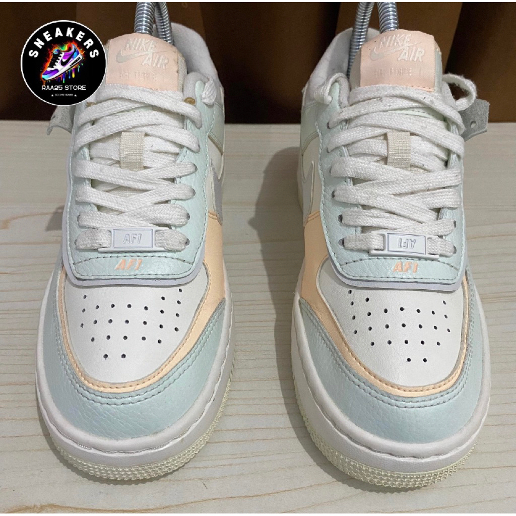 Sepatu second/preloved originals Nike AF 1 Shadow Barely Green/Crimson Size 35.5