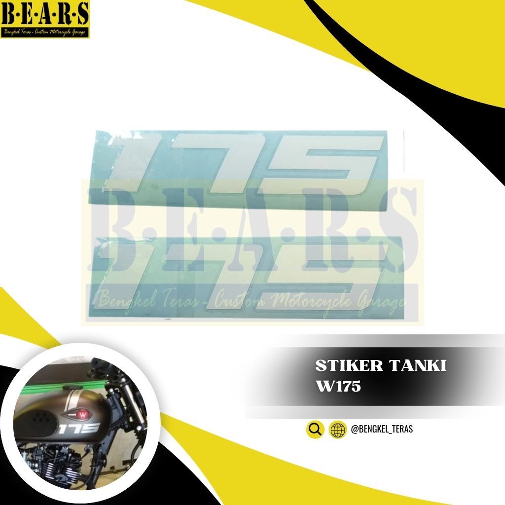 Stiker Tangki atau box Kawasaki W175 cutting sticker w175
