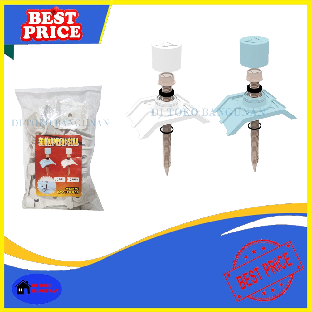 Skrup Baut Atap Roofing 1 Pack Isi 20 pcs / Weather Seal Skydeck Excel / Roofseal