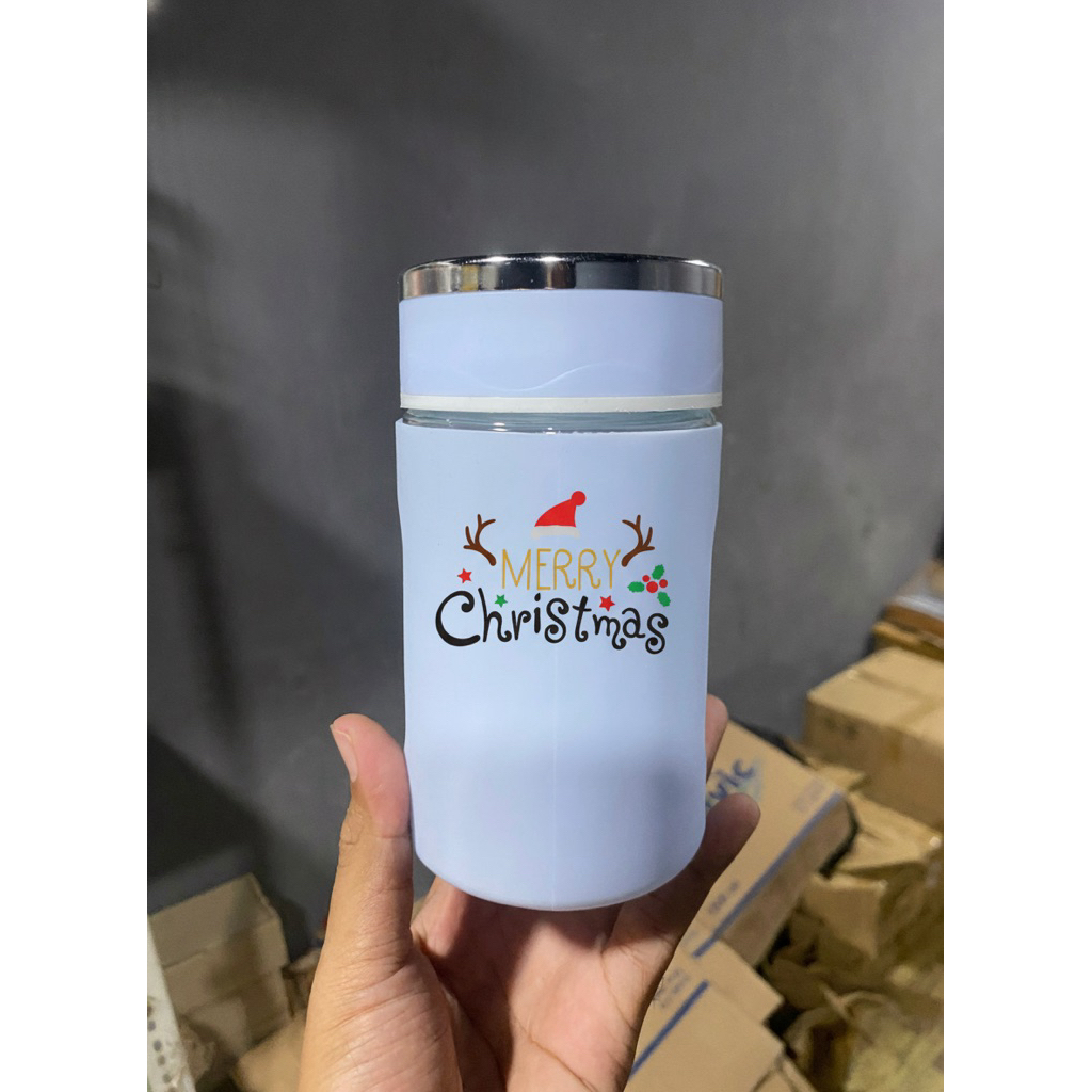 Sablon Gelas Gagang Kaca/ Gelas Shell 500 ML Warna Gelap / Warna Terang
