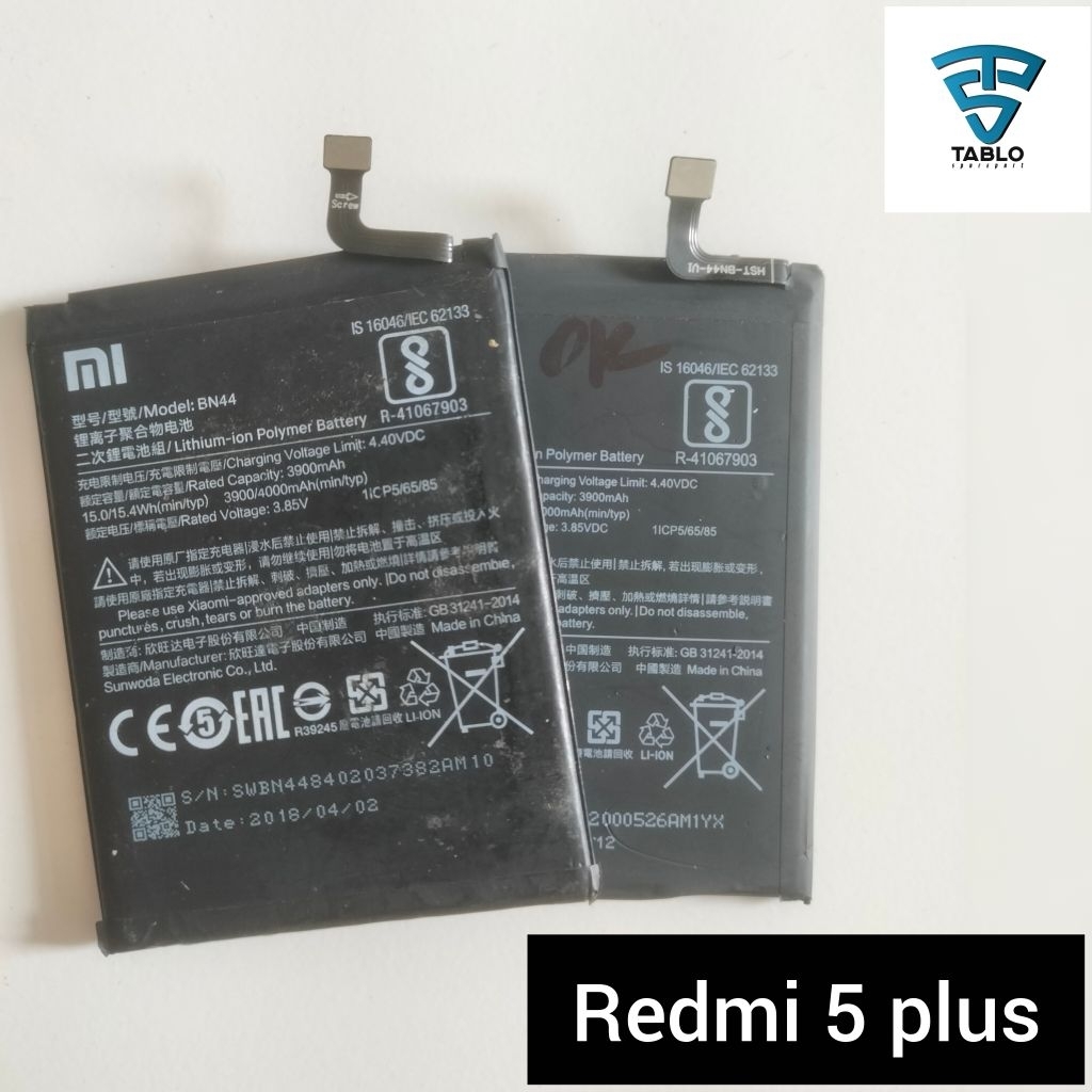 Baterai batre Xiaomi Redmi 5 plus 5+ BN44 original copotan hp
