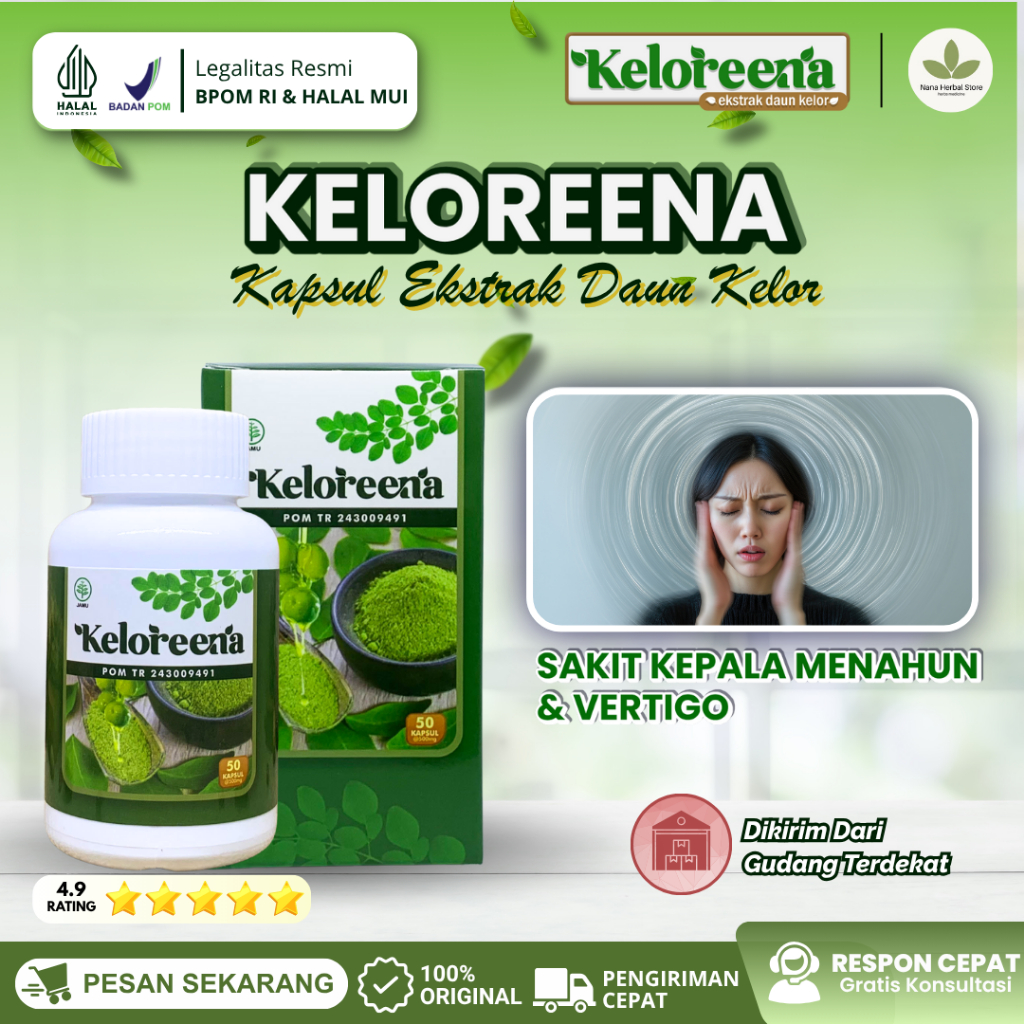 Keloreena Obat Sakit Kepala, Obat Sakit Kepala Vertigo, Obat Sakit Kepala Menahun, Obat Sakit Kepala