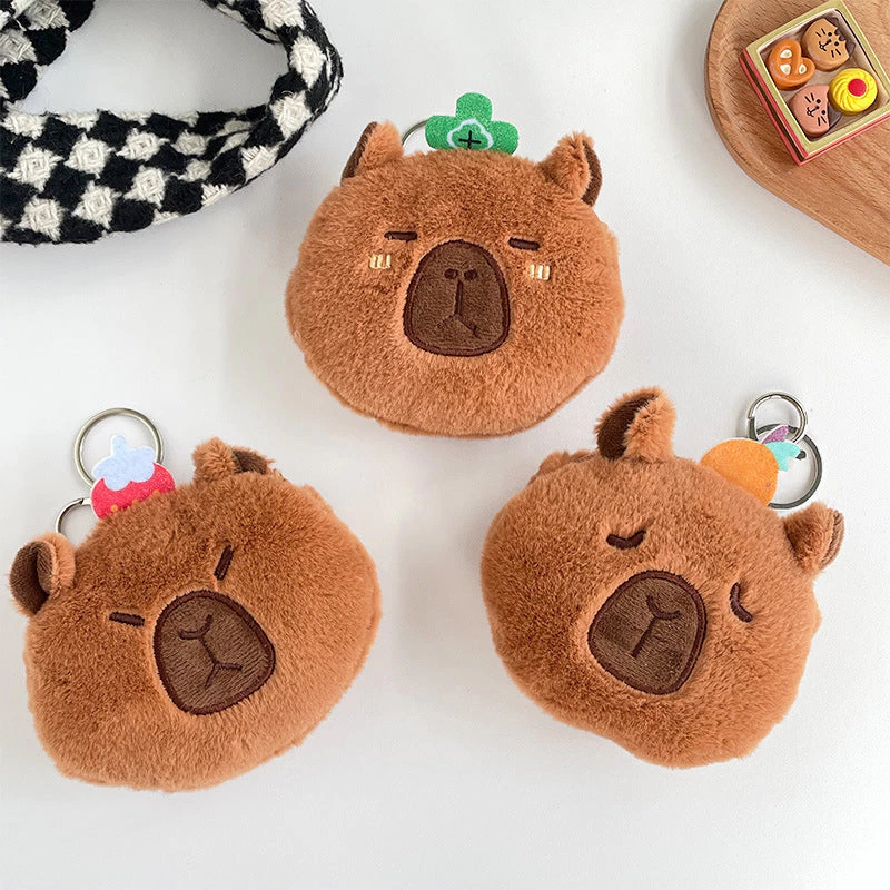 [Promo] Dompet Boneka Capybara Lucu Bulu Lembut / Gantungan Kunci Dompet Koin Viral