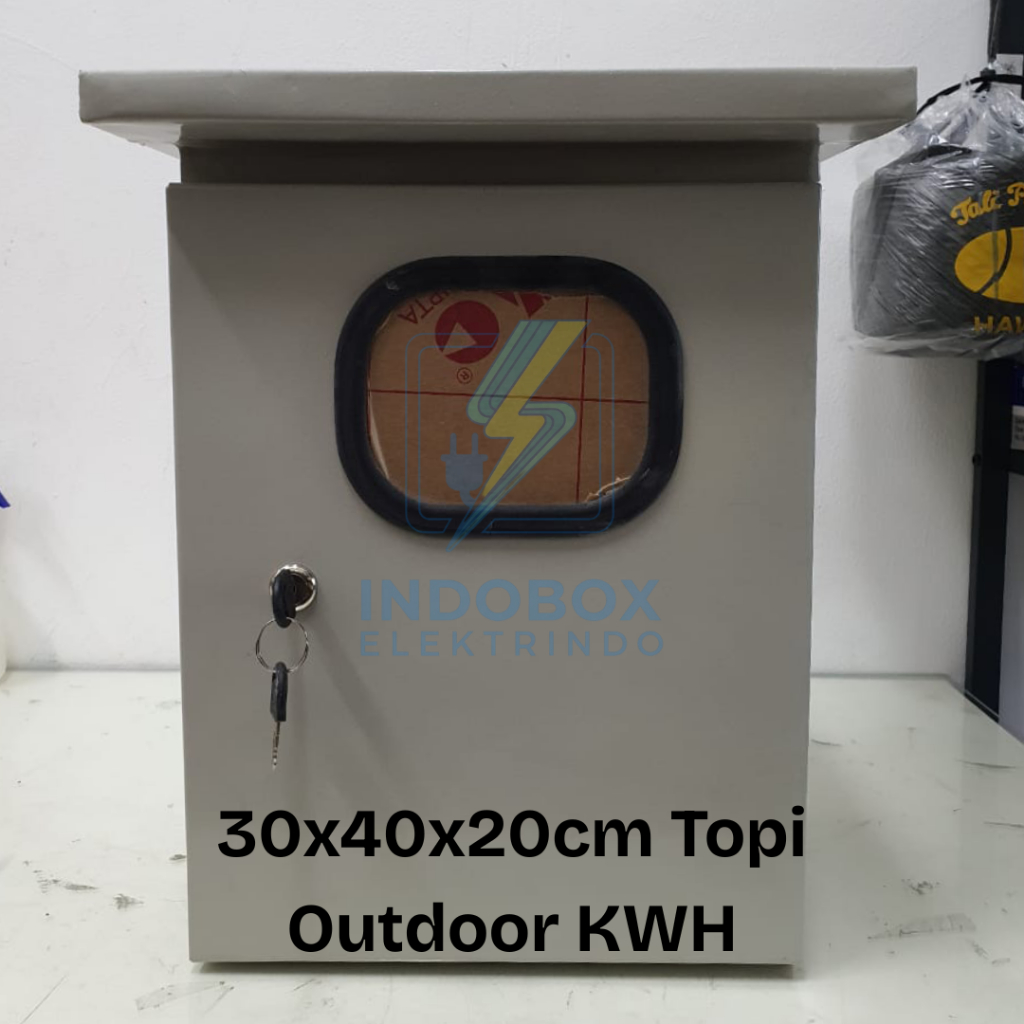 Box Panel Outdoor Topi KWH 30x40x20cm 1mm - 30x40 KWH Kaca Akrilik 3040 40x30 Panel Box Listrik