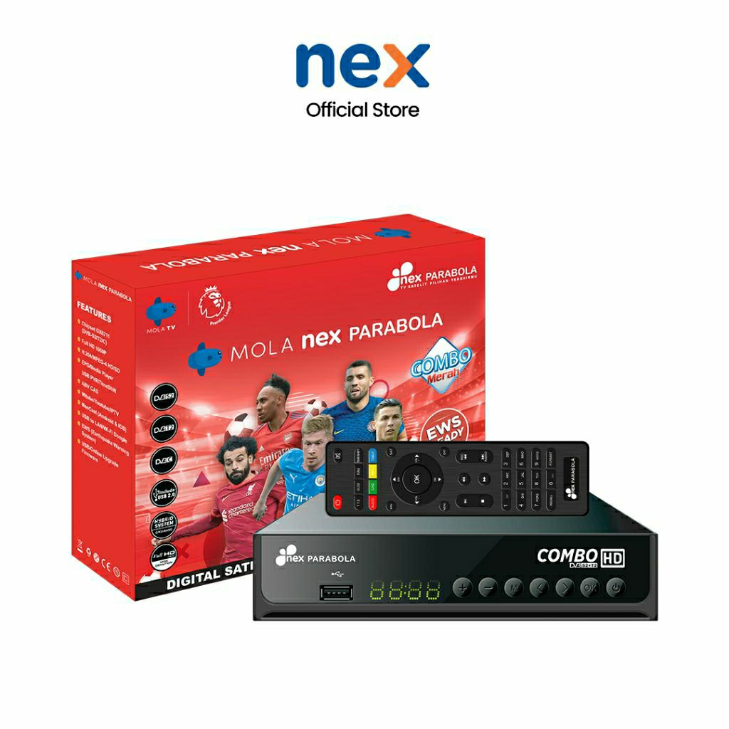 Set Top Box Dvb T2 Nex Combo Merah