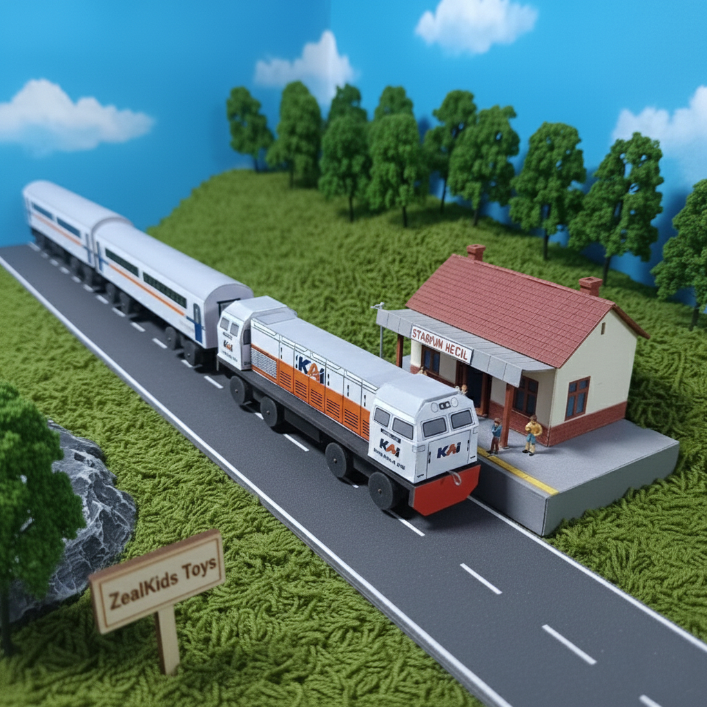 Mainan Kereta Anak KAI Lokomotif CC 206 & Gerbong
