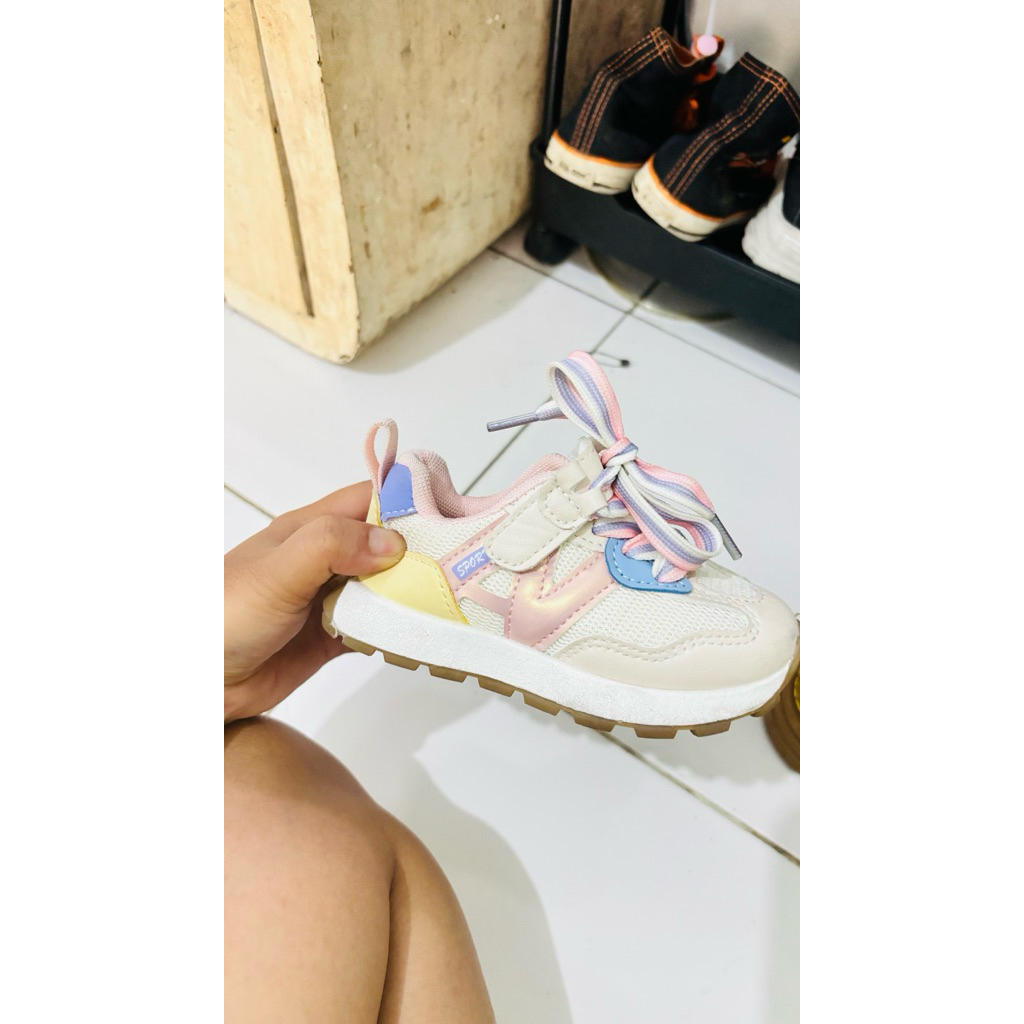 preloved like new (NB)kids - cream pink blue