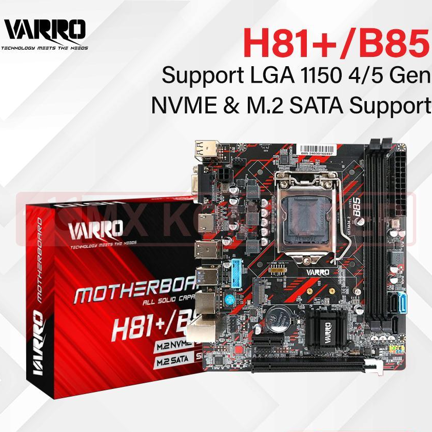 Mainboard VARRO H81 + / B75 LGA 1150 Support M.2 Nvme