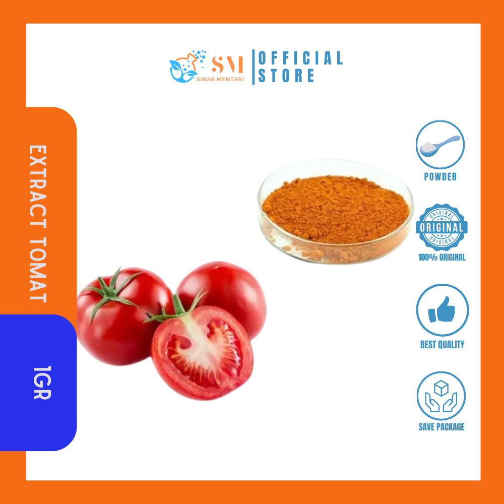 *SM* Bubuk Ekstrak Buah Tomat Murni PER 1GR / Lycopene Water-Soluble Tomato Extract Powder