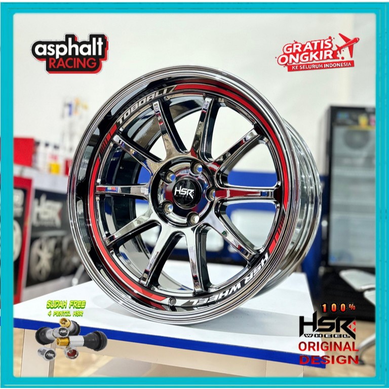 VELG MOBIL BLACK CHROME RING 18 COCOK UNTUK INNOVA REBORN XPANDER RUSH HSR TOBOALI RING 18 LEBAR 8,5