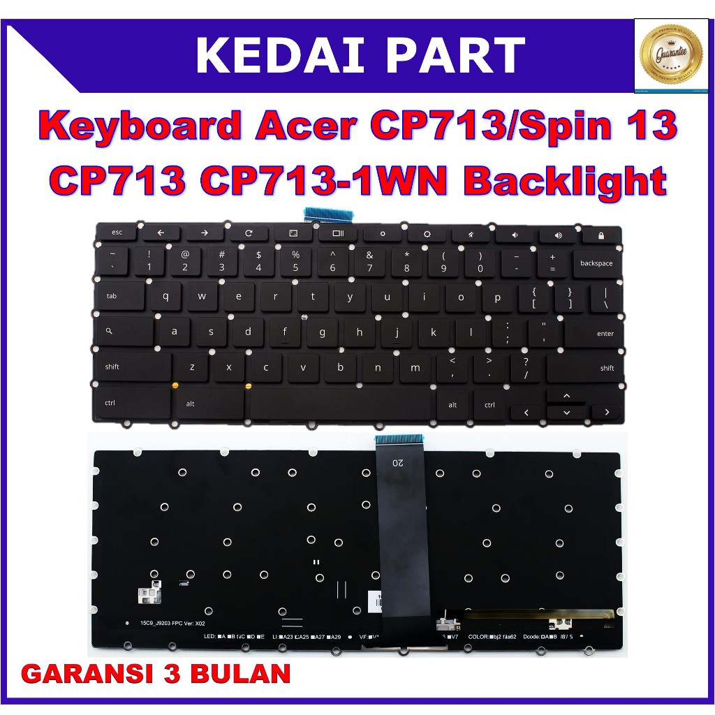 Keyboard Acer Chromebook CP713 CB713 CB713-1W Spin 511 CP511 CP511-1HN CP511-2HT 713