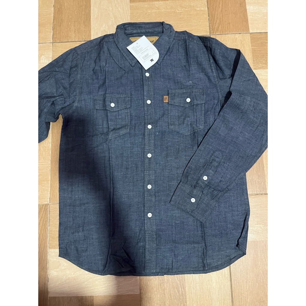 Kemeja Denim Blue Black