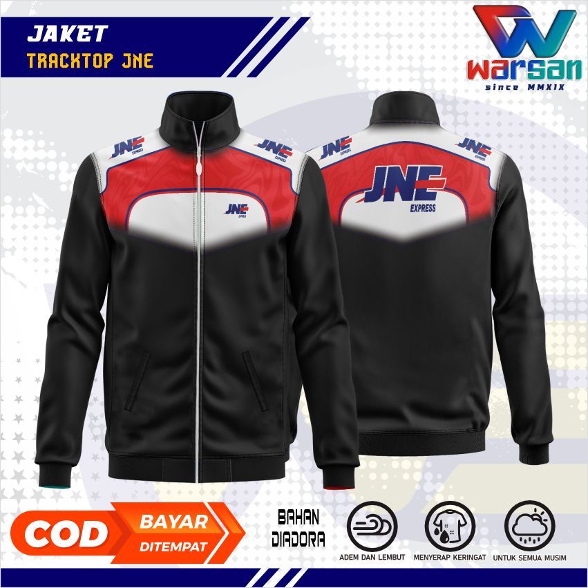 JAKET OLAHRAGA JNE / JAKET TRACKTOP JNE DIADORA / TRACKTOP JNE PRINTING WARSAN