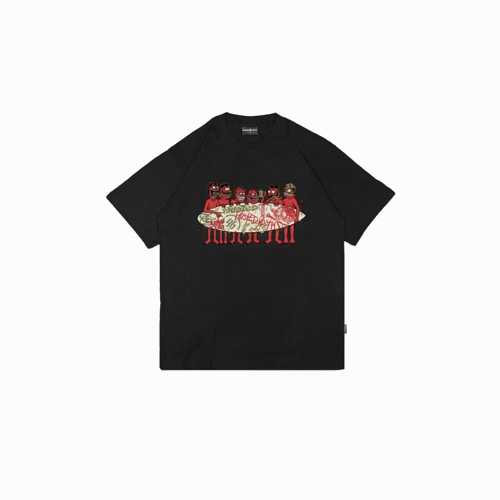 HUSTED YOUTH - SURVIL BLACK T-Shirt