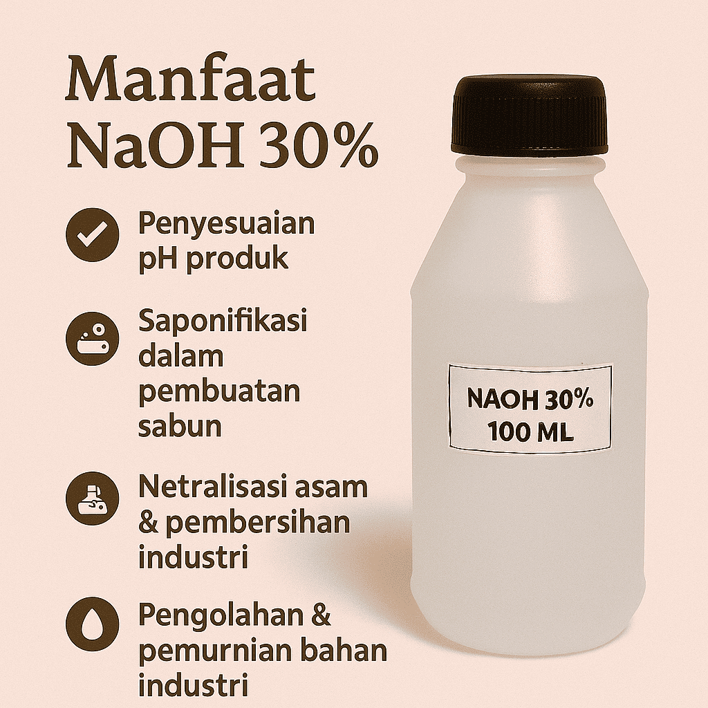 NaOH 30% -100 ML / NatriumHidroksida 30% – 100 ml | NaOH Solution Grade Teknis