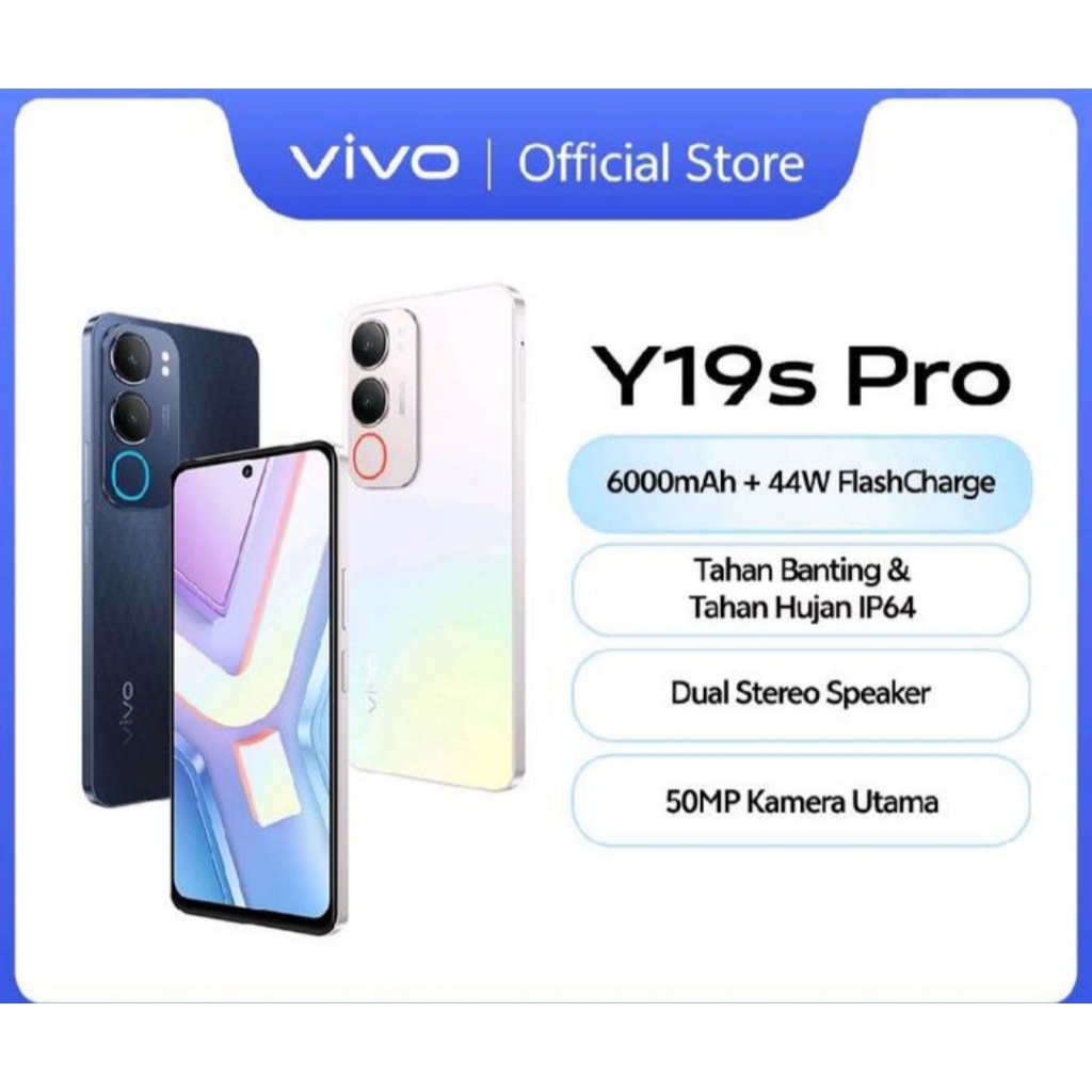 HP VIVO Y19S PRO 4/64 GB - VIVO Y19 S PRO RAM 4GB ROM 64GB GARANSI RESMI