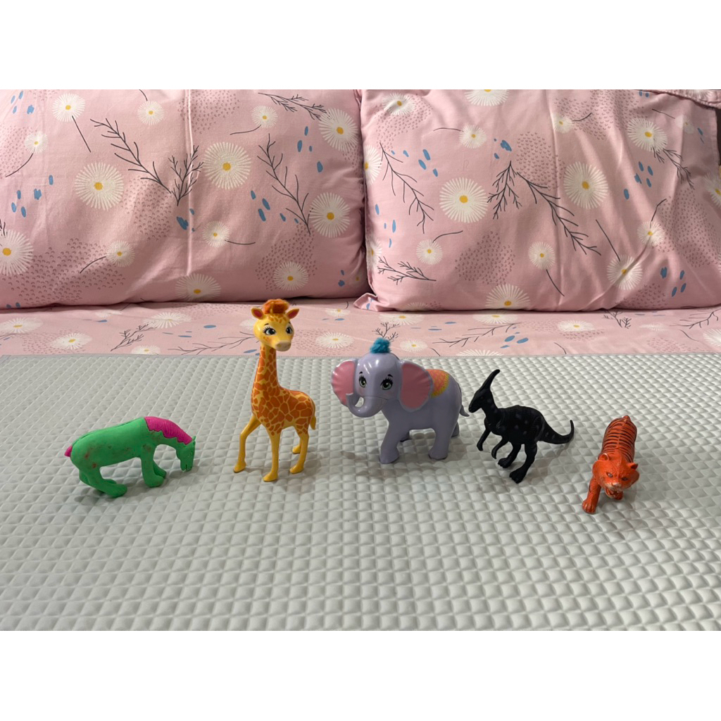 Mainan Hewan Jerapah, Gajah, Dinosaurus, harimau dan kuda