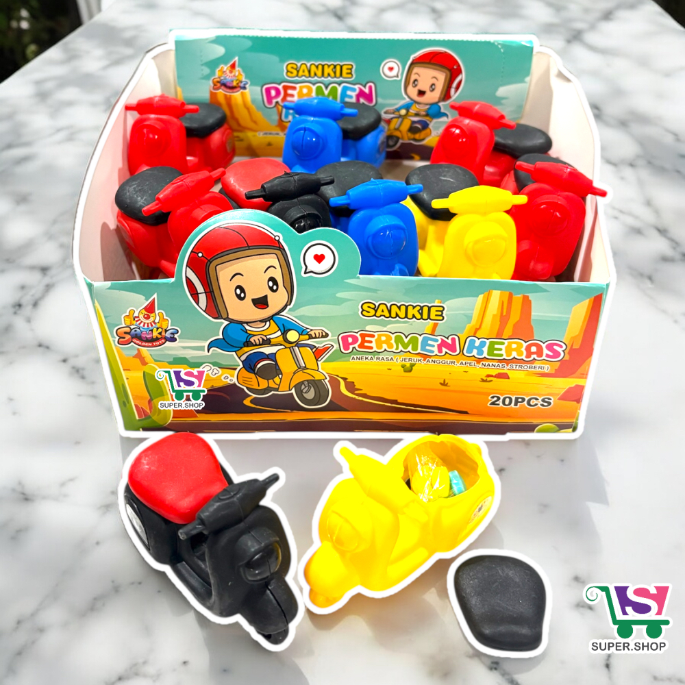 Sankie Scooter Permen Keras Bentuk Motor SKuter (isi 20 pcs)